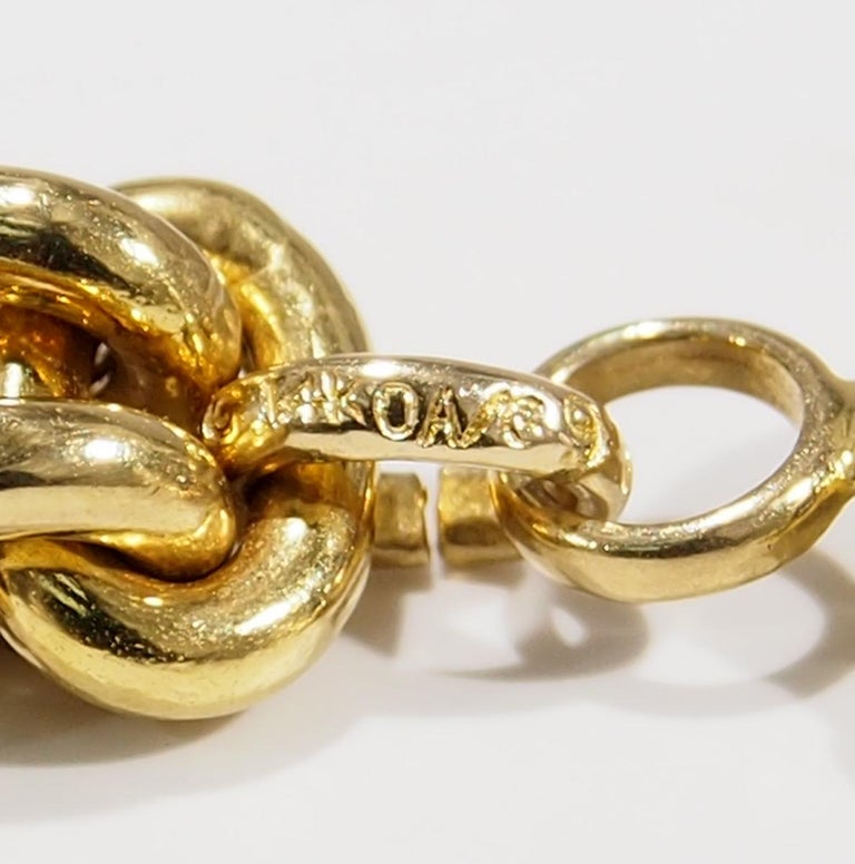 18 Karat Asch Grossbardt Diamond Charm Bracelet Yellow Gold Nautical ...