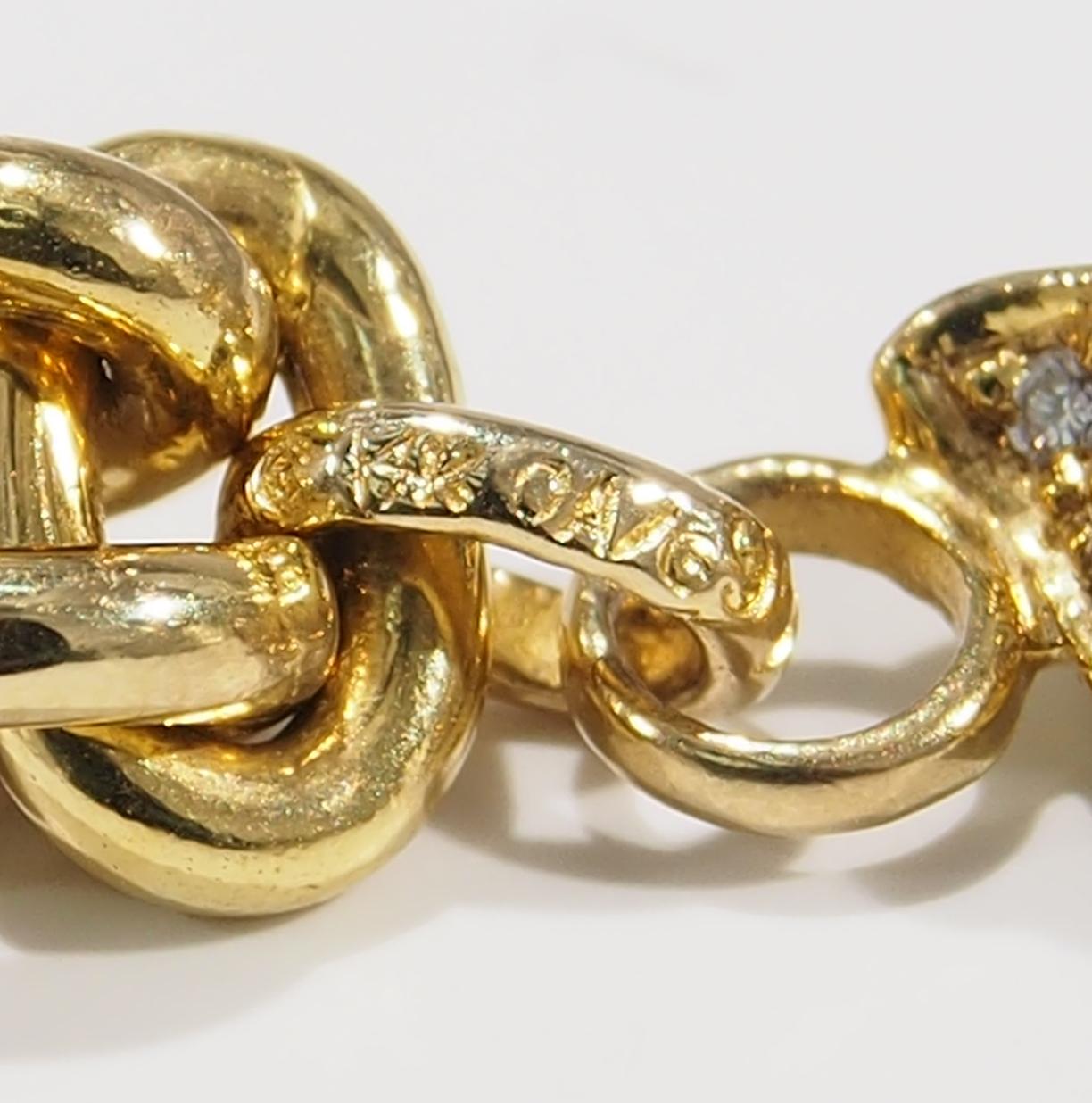 18 Karat Asch Grossbardt Diamond Charm Bracelet Yellow Gold Nautical 9