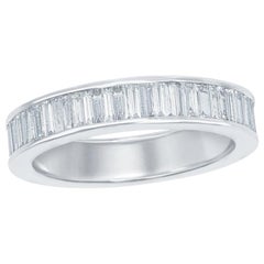 18 Karat Baguette Eternity Ring White