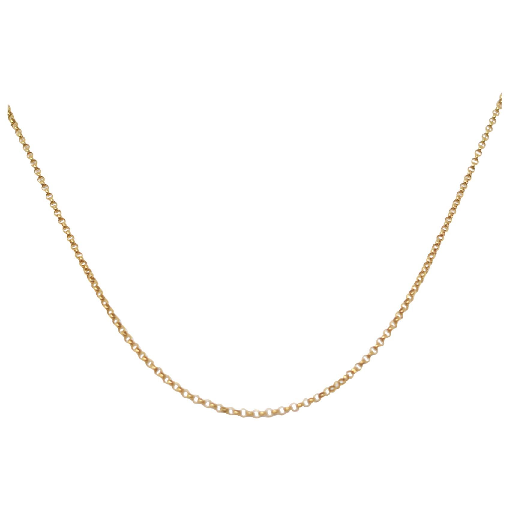 18 Karat Belcher Rose Gold Chain