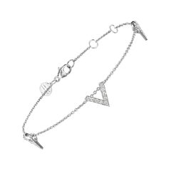 18 Karat Bestow White Gold Bracelet/Bangle with Vs Gh Diamonds