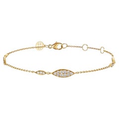 18 Karat Bestow Yellow Gold Bracelet/bangle With Vs-Gh Diamonds