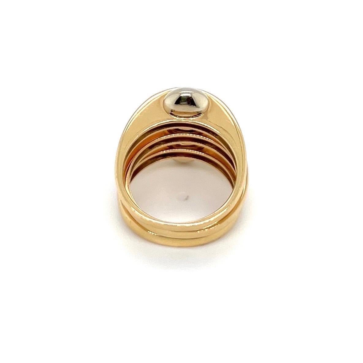 Women's or Men's 18 Karat Bicolor Gold Ring by Bvlgari For Sale