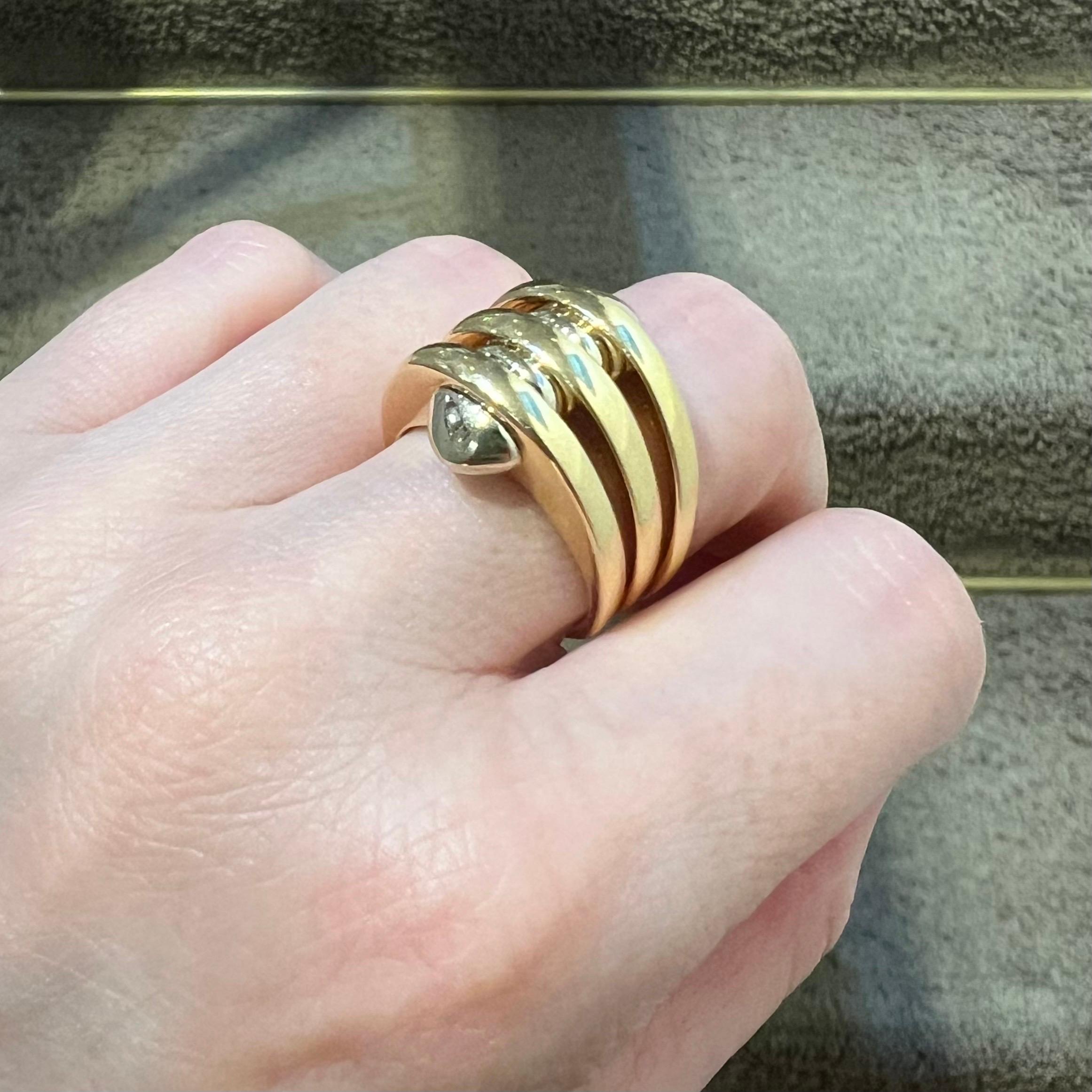 18 Karat Bicolor Gold Ring by Bvlgari For Sale 1