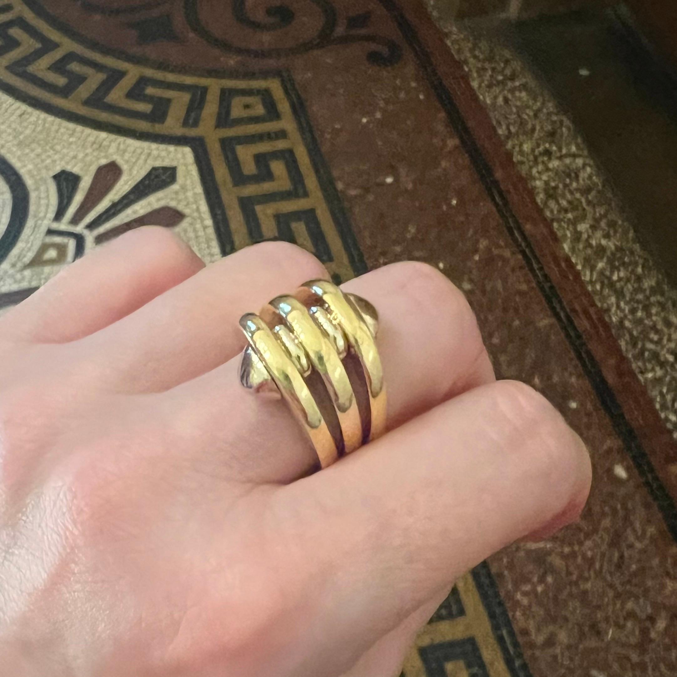 18 Karat Bicolor Gold Ring by Bvlgari For Sale 3