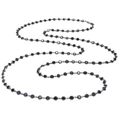 18 Karat Black Diamond 16 Carat Long Chain