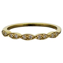 18 Karat Brilliant Cut Diamond Eternity Band Ring Yellow Gold