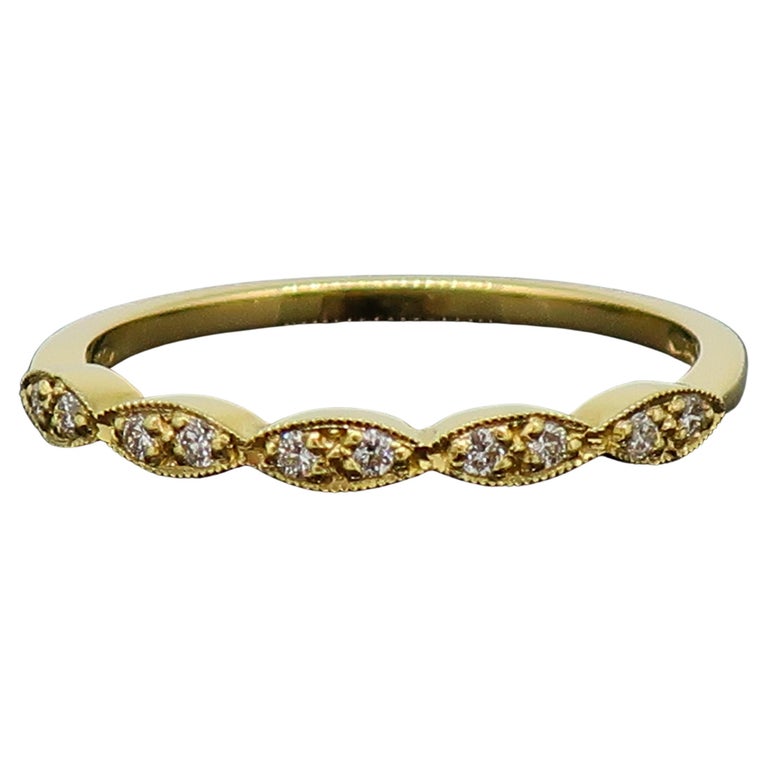 18 Karat Brilliant Cut Diamond Eternity Band Ring Yellow Gold For Sale ...