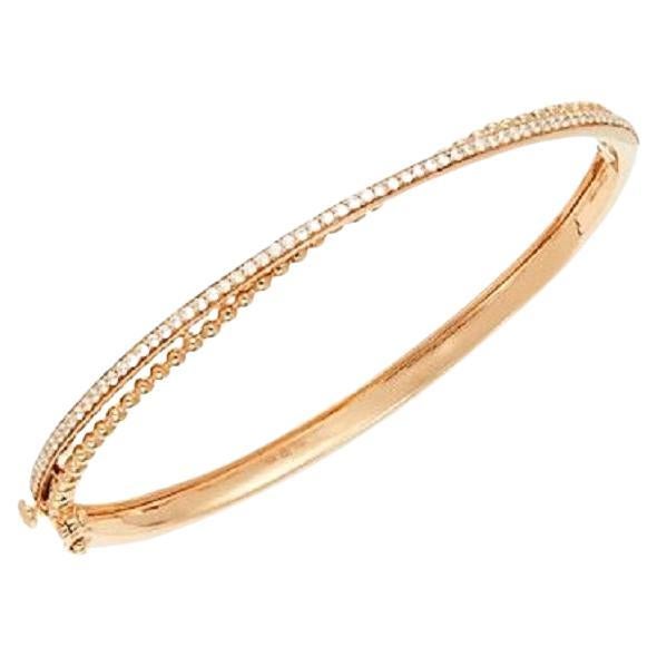 18 Karat Bubbles Yellow Gold Bracelet/Bangle with Vs Gh Diamonds For Sale
