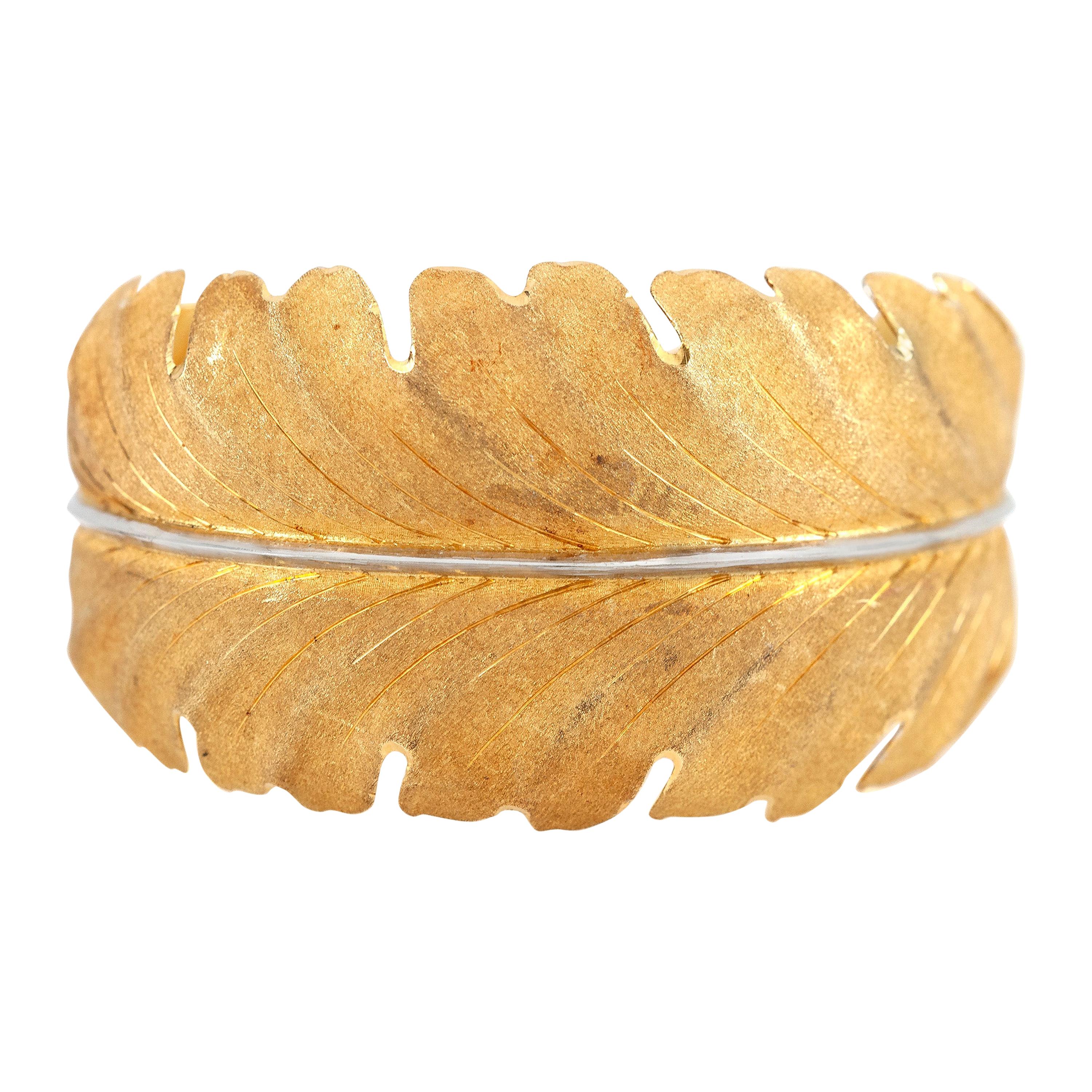 18 Karat Buccellati Cuff Leaf Bracelet