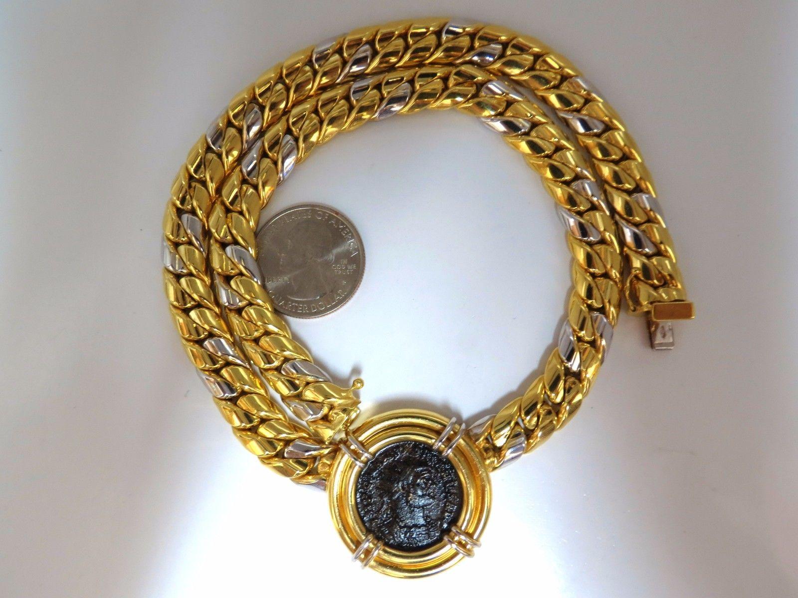18 Karat Byzantine Cuban Link Necklace 4