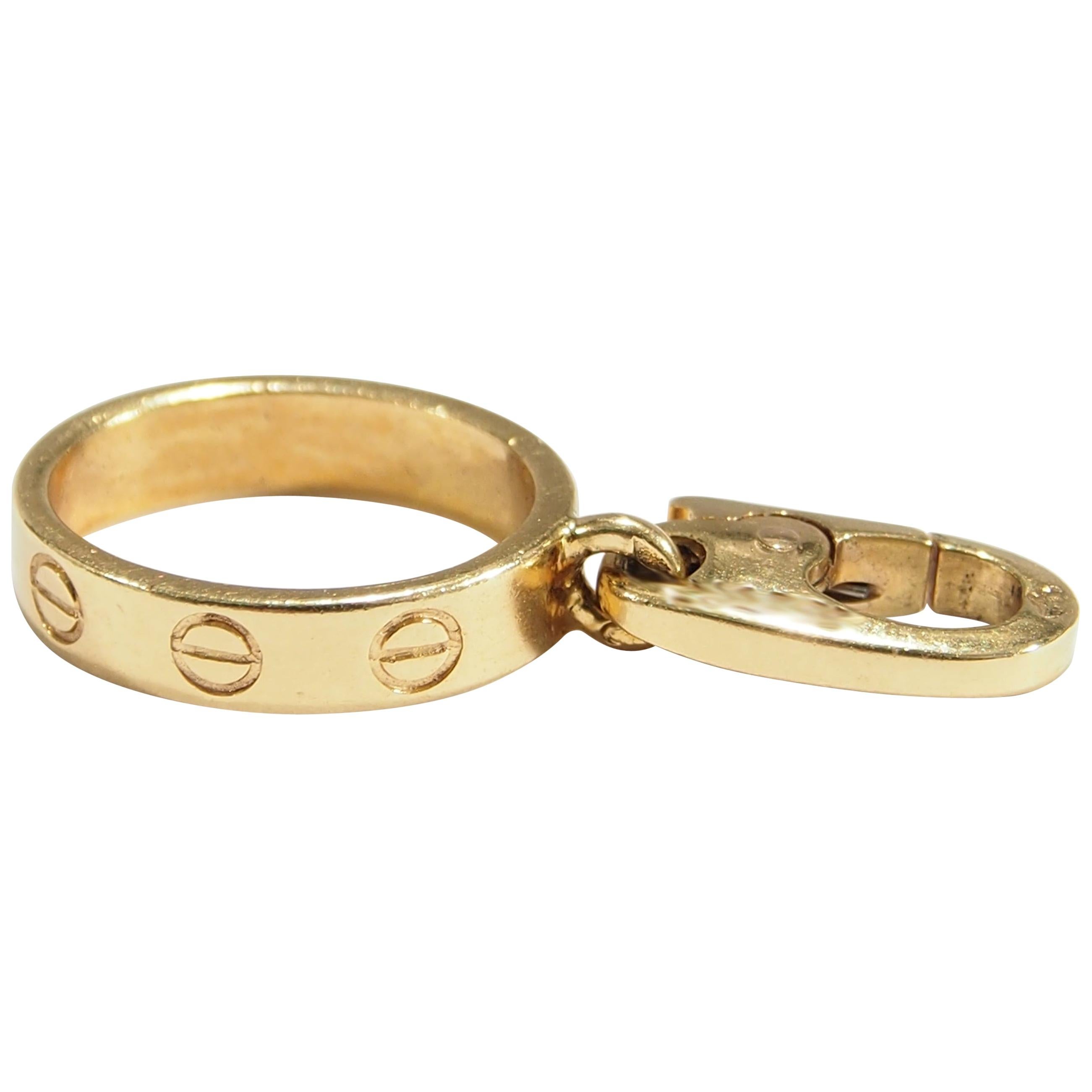 18 Karat Cartier Love Charm Ring Yellow Gold