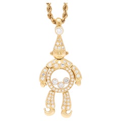 18 Karat Chopard Diamant Happy Clown Anhänger um 1985