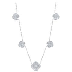 18 Karat Clover Diamond Necklace
