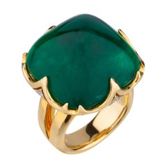 18 Karat Colombian Emerald Ring