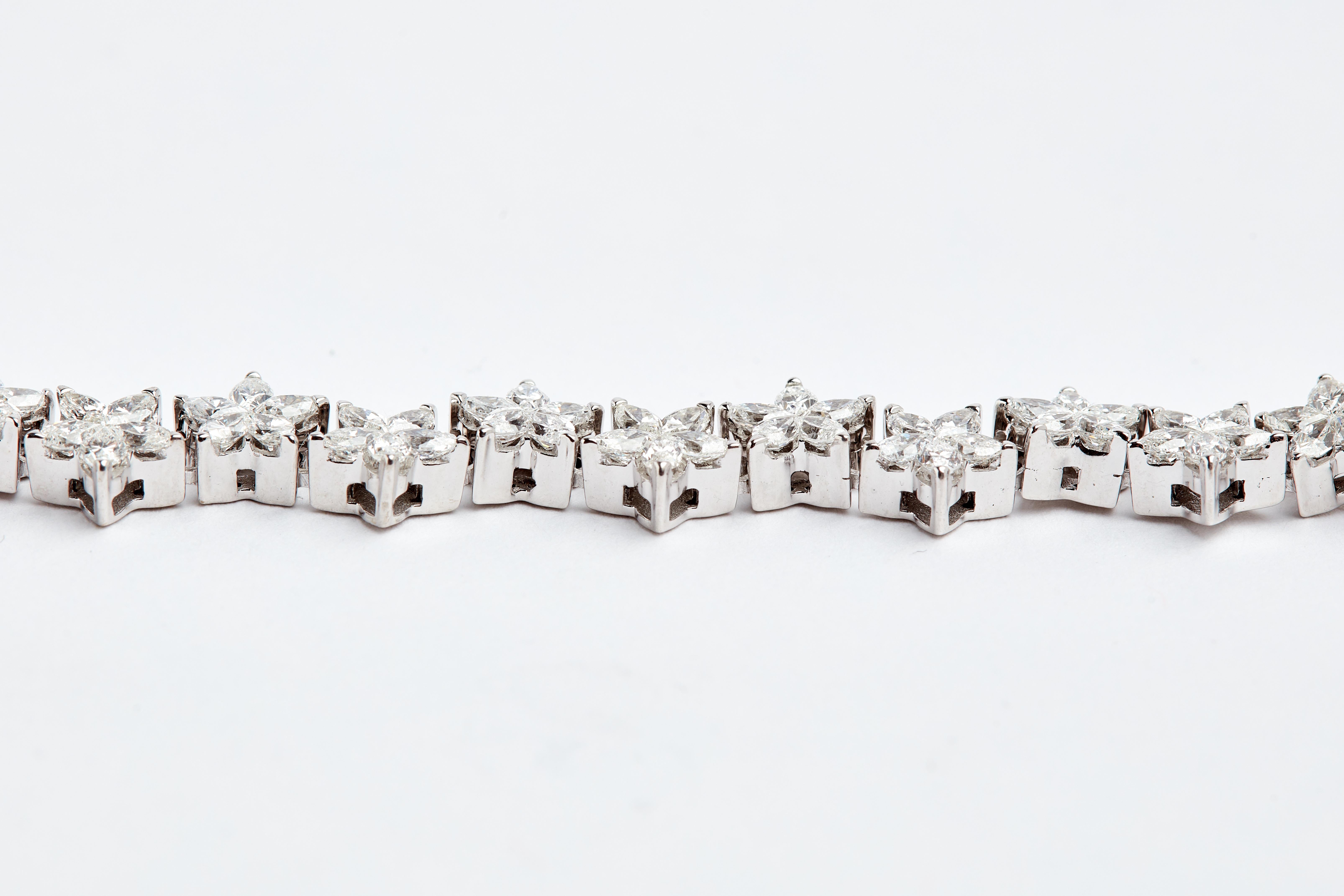 18 Karat Custom Cut Diamond Star Bracelet 2