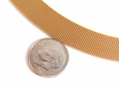 18 Karat DAG Italy Flex Mesh Three Oval Diamonds Necklace