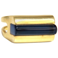 18 Karat Designer Toliro Ring Made in Italy Sandwich Set