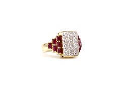 18 Karat Diamond and Ruby Cocktail Ring