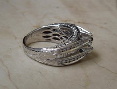 18 Karat Diamond Art Deco Style Pyramid Ring