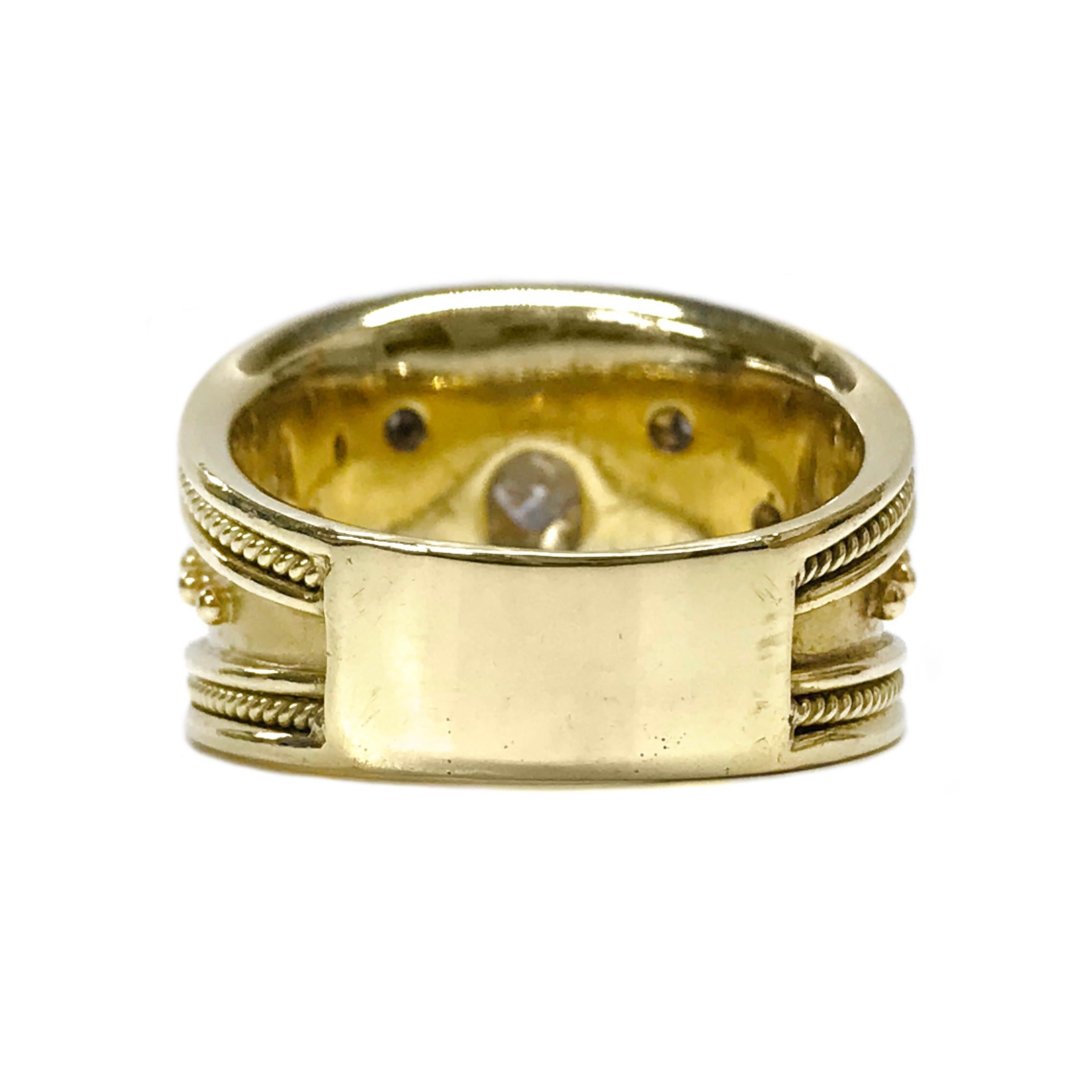 Round Cut 18 Karat Diamond Band Ring