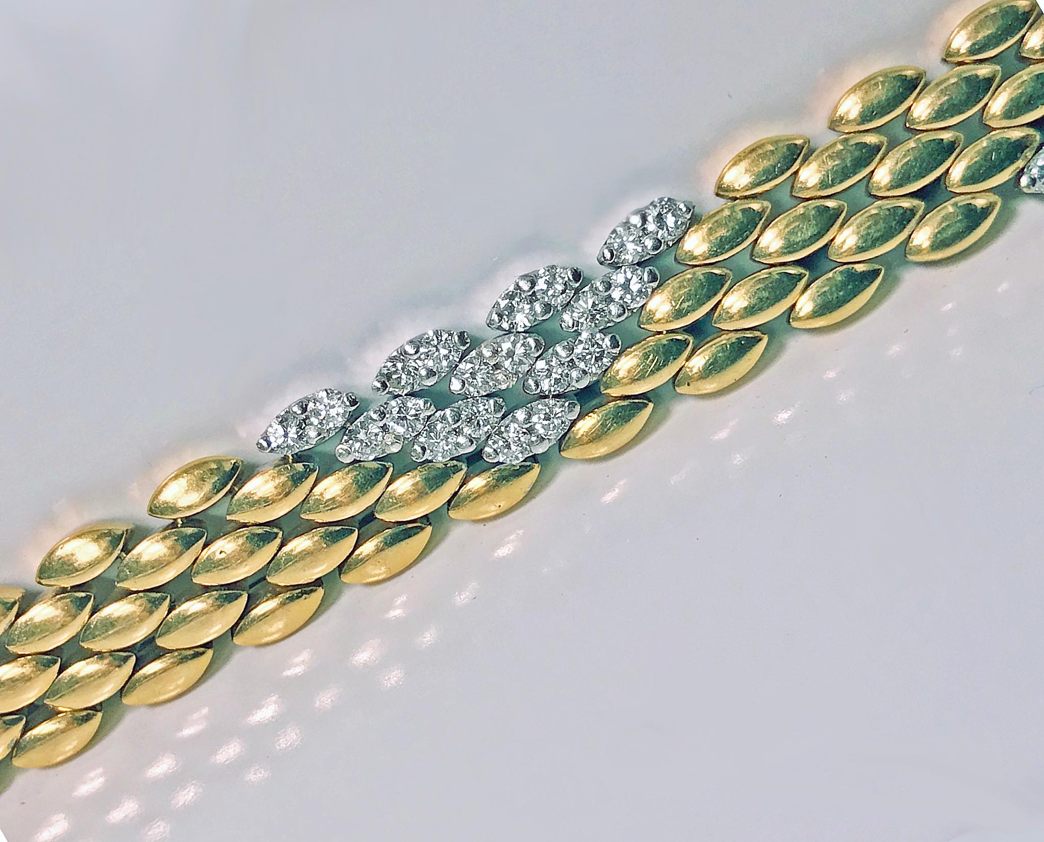 18 Karat Diamond Bracelet, 20th Century 3