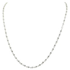 18 Karat Diamond by the Yard Necklace White Gold 0.70 Carat