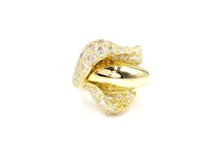18 Karat Diamond Calla Lily Flower Ring