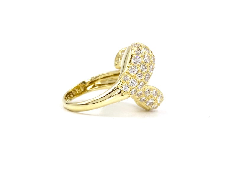 18 Karat Diamond Calla Lily Flower Ring For Sale at 1stDibs calla