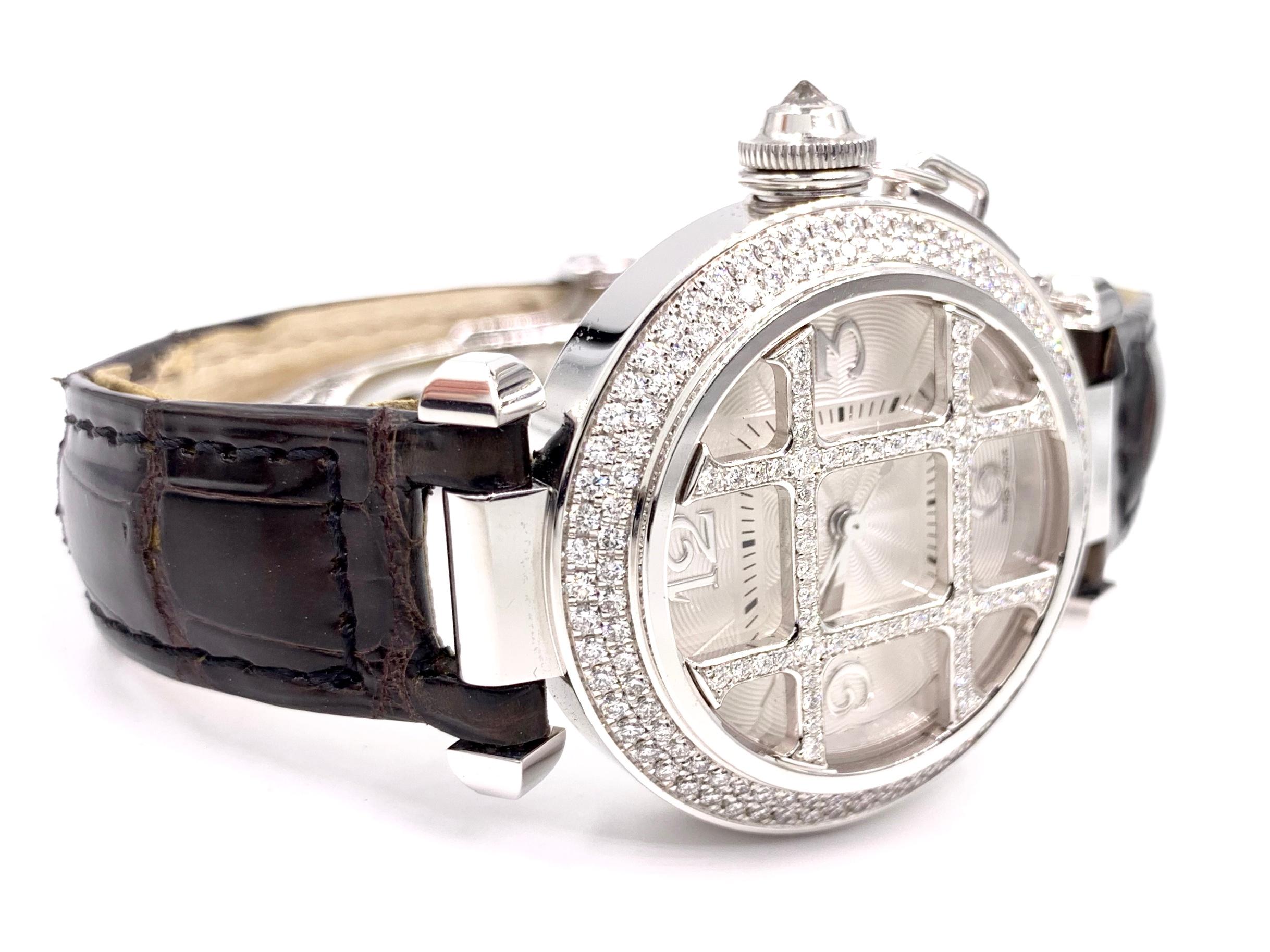 18 Karat and Diamond Cartier Pasha Watch WJ111451 In Good Condition For Sale In Pikesville, MD