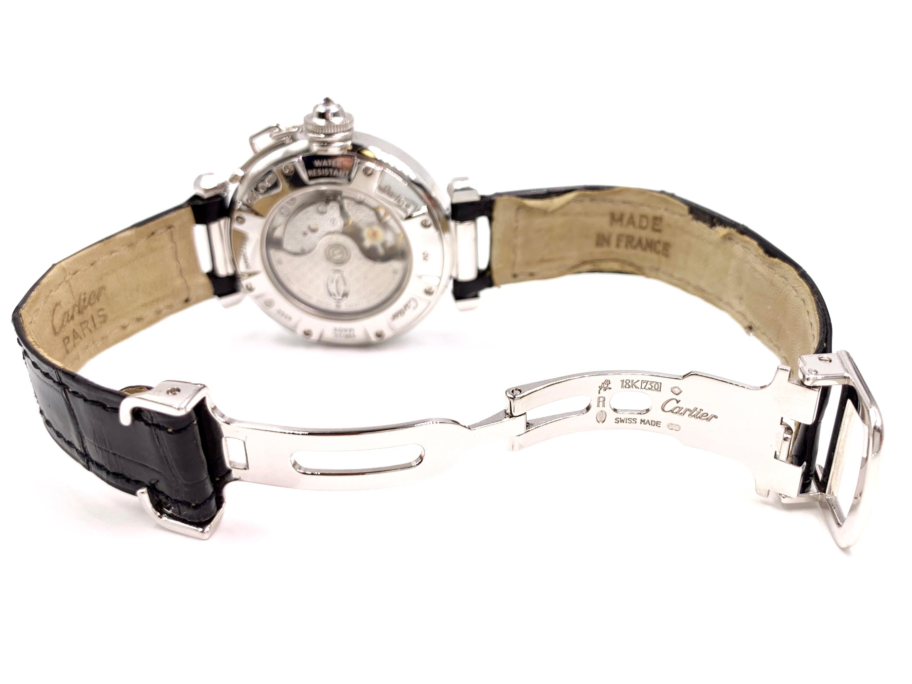 18 Karat and Diamond Cartier Pasha Watch WJ111451 For Sale 3