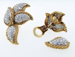 18 Karat Diamond Day and Night Earrings