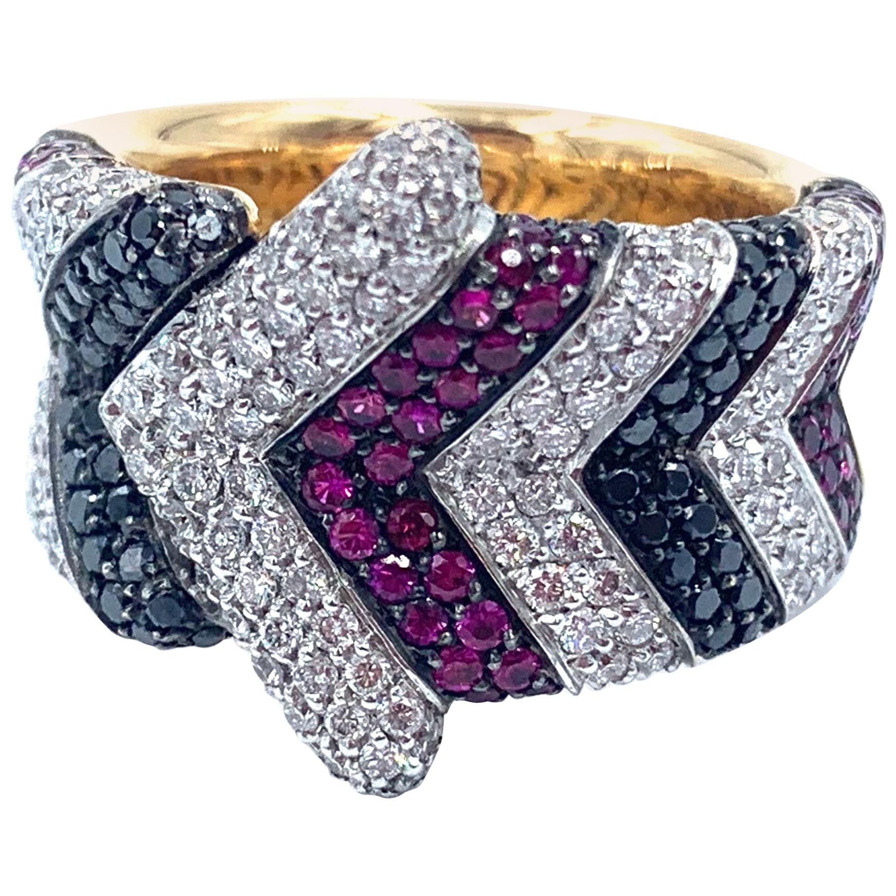 18 Karat Diamond Enigma Fashion Ring by Bulgari