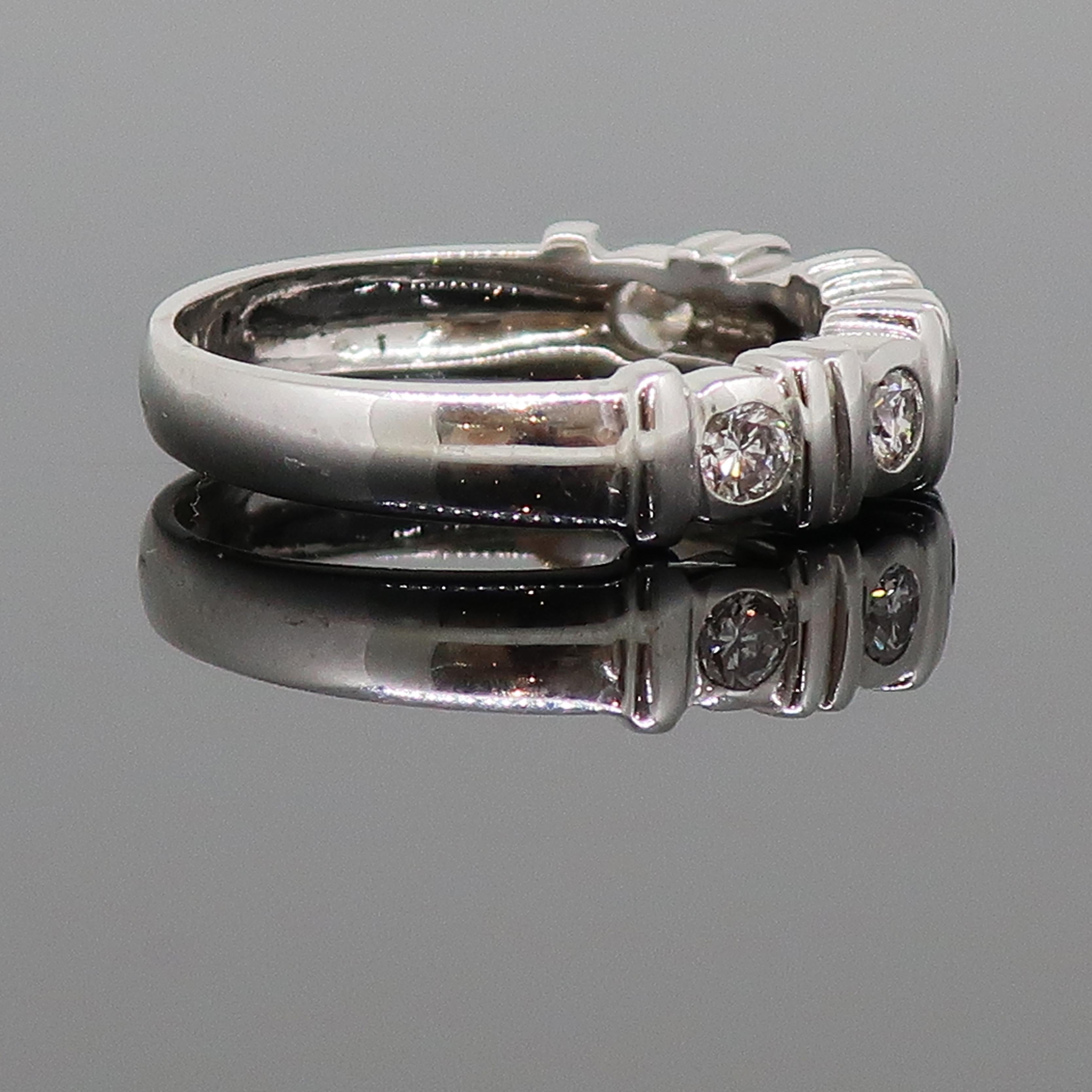18 Karat Diamond Eternity Band Ring White Gold In Good Condition For Sale In East Grinstead, GB