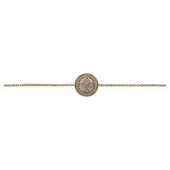 18 Karat Diamant-Blumen-Gelbgold-Armband/Armband mit Vs Gh Diamanten