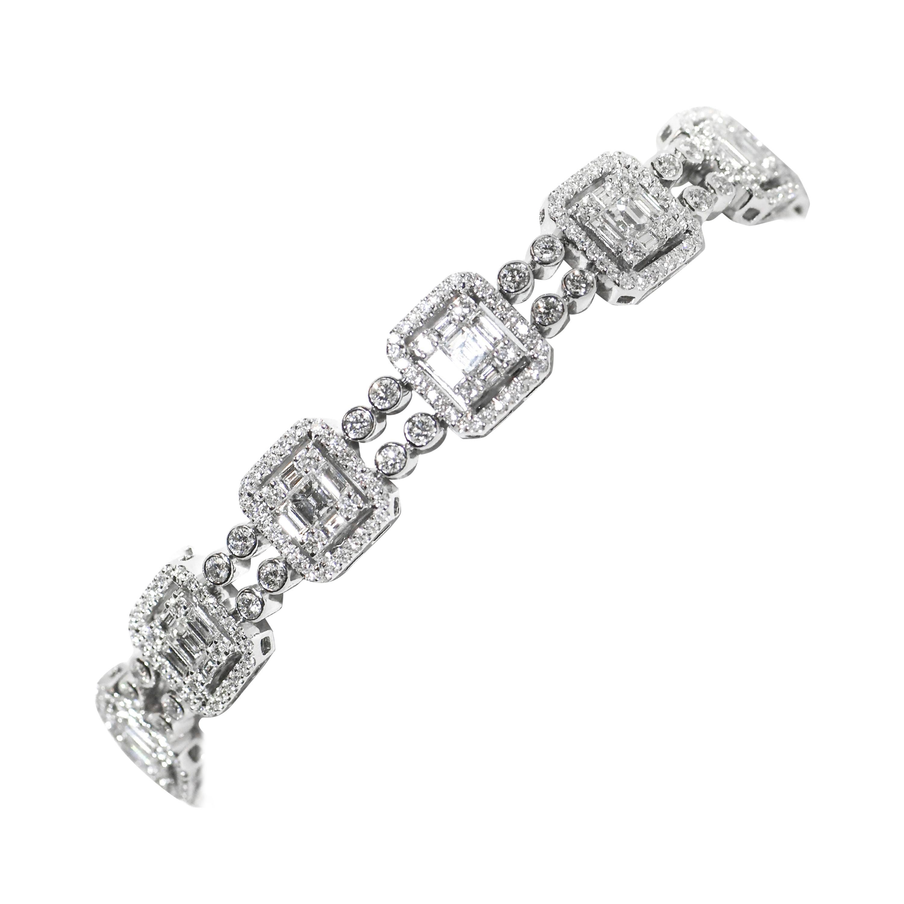 18 Karat Diamond Links Bracelet