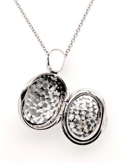 18 Karat Diamond Locket with Chain