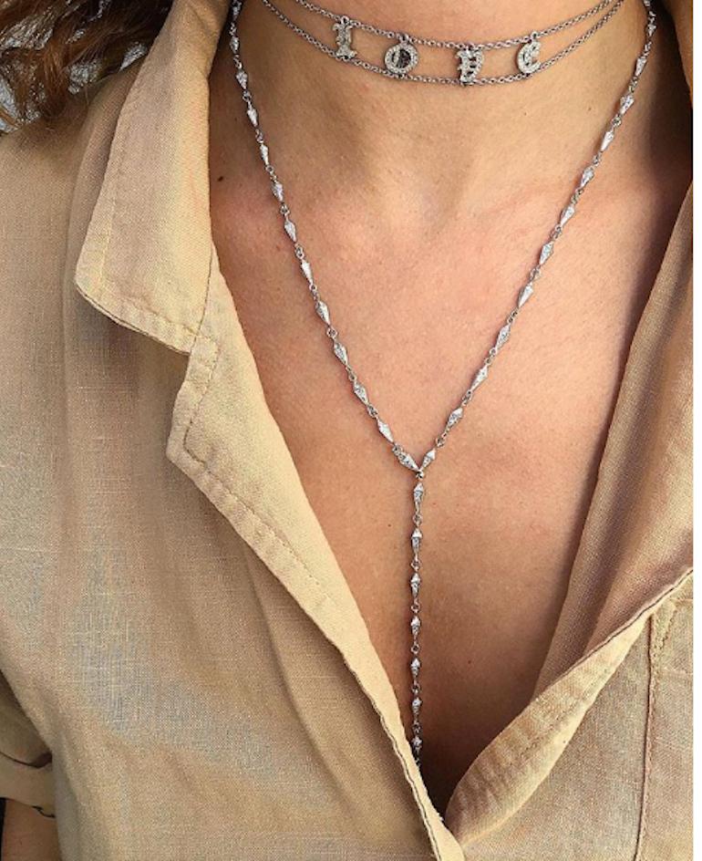 18 Karat Diamond Love Choker Necklace In New Condition In New York, NY