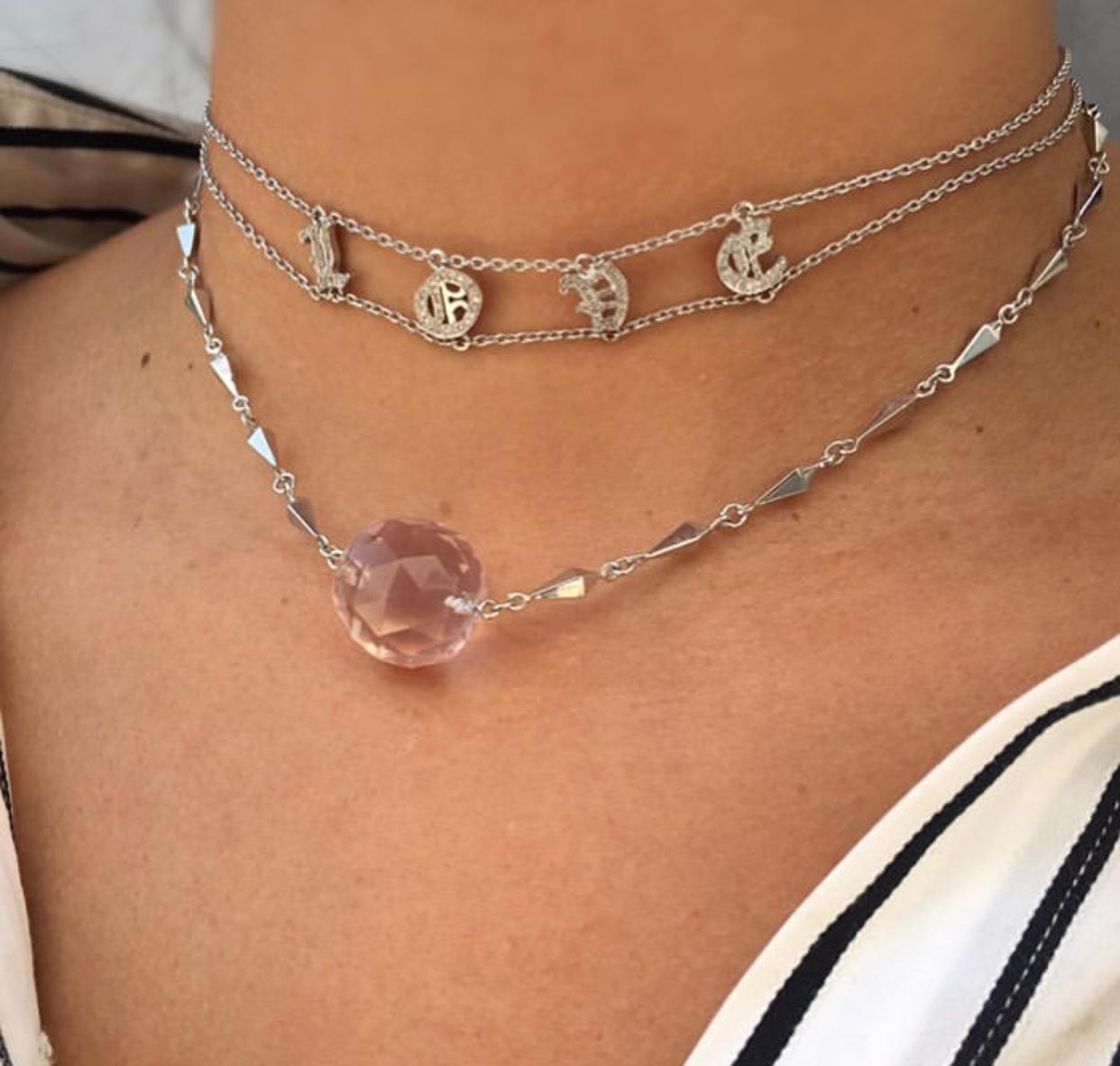 18 Karat Diamond Love Choker Necklace 1