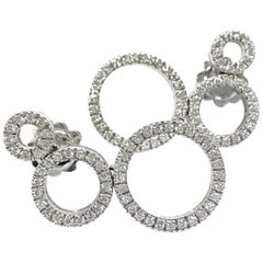 18 Karat Diamond Multi-Circle Earrings