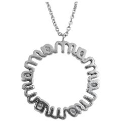 18 Karat Diamond Pendant and Chain Set 'Mom'