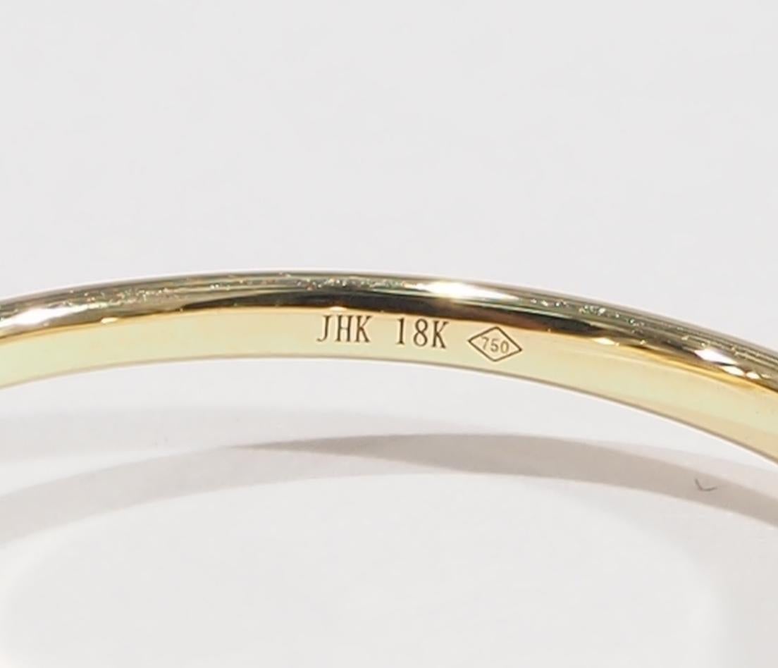 Women's or Men's 18 Karat Diamond Ring Yellow Gold Diamond Slice 0.32 Carat For Sale