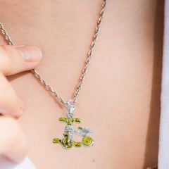 18 Karat Diamond Tricycle Figure