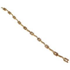 18 Karat Diamonds Bead Set Vine bracelet 1.30 Carat