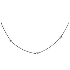 18 Karat Diamonds by the Yard Style Necklace Made with 6 Briollettes, 1.42 Carat