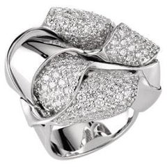 18 Karat Dunas White Gold Ring with Vs-Gh Diamonds