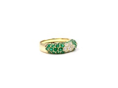 18 Karat Emerald and Diamond Ring