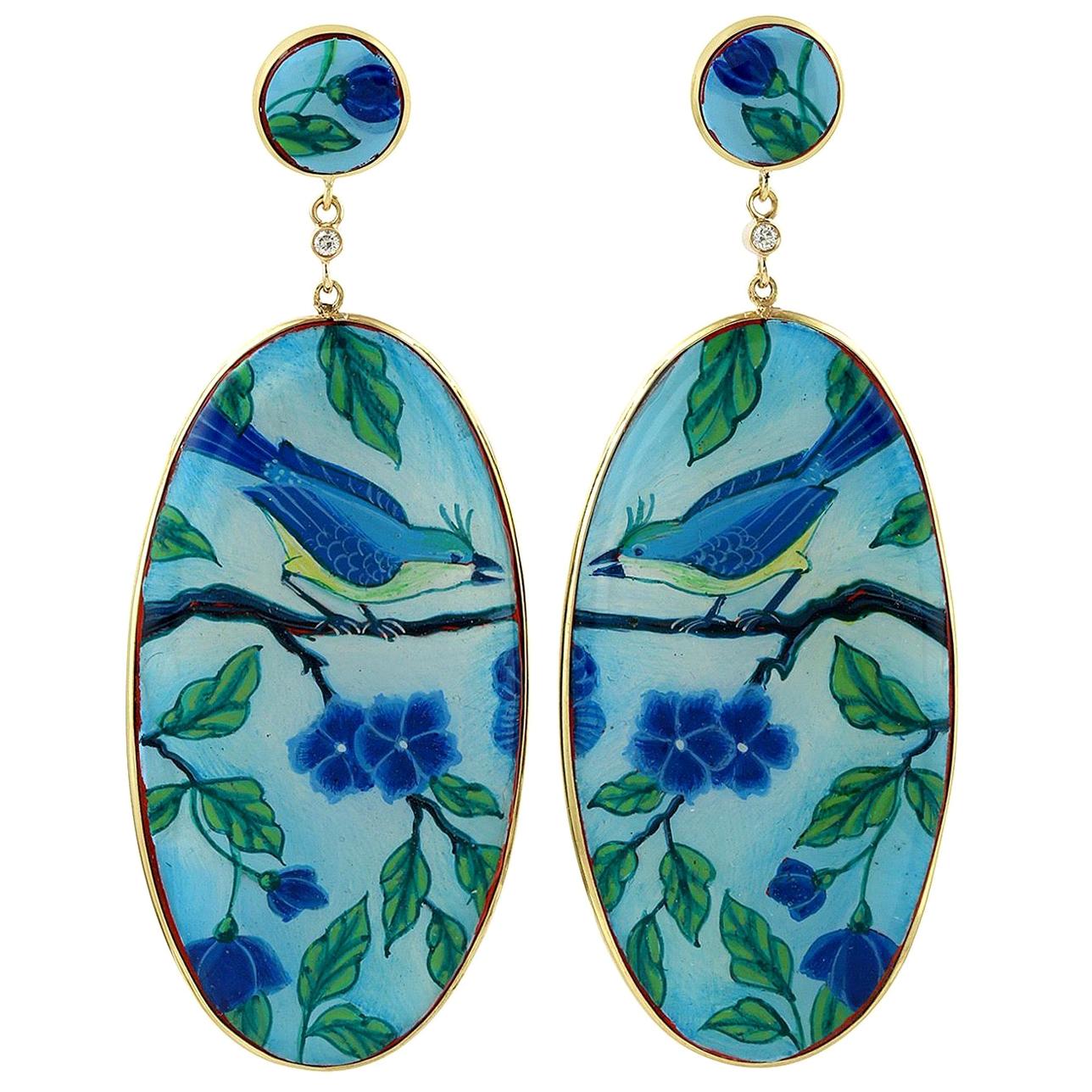Blue jay earrings best sale