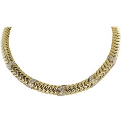 18 Karat Estate Bulgari Spiga Estate Necklace