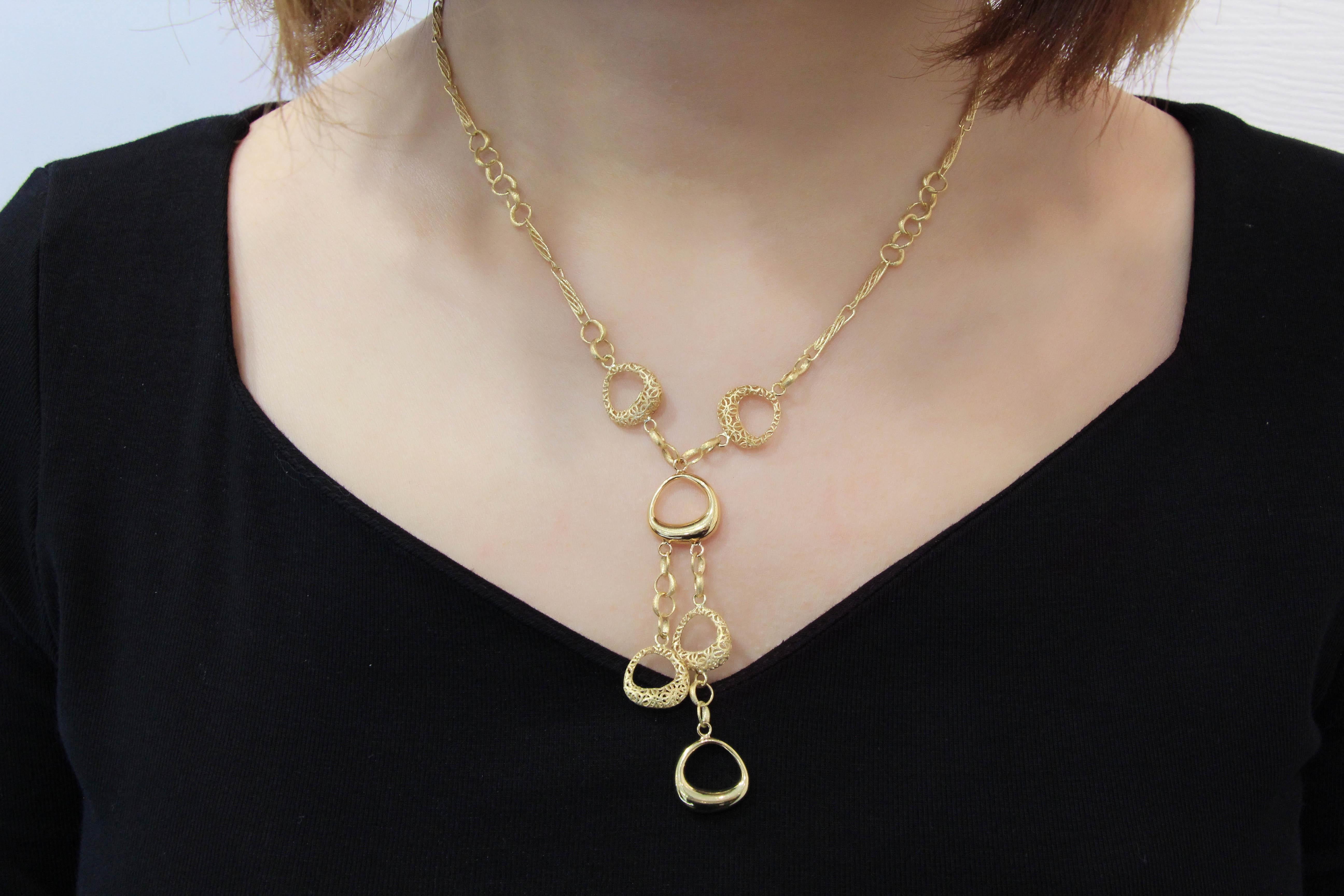 Contemporary 18 Karat Fabulous Gold Necklace For Sale